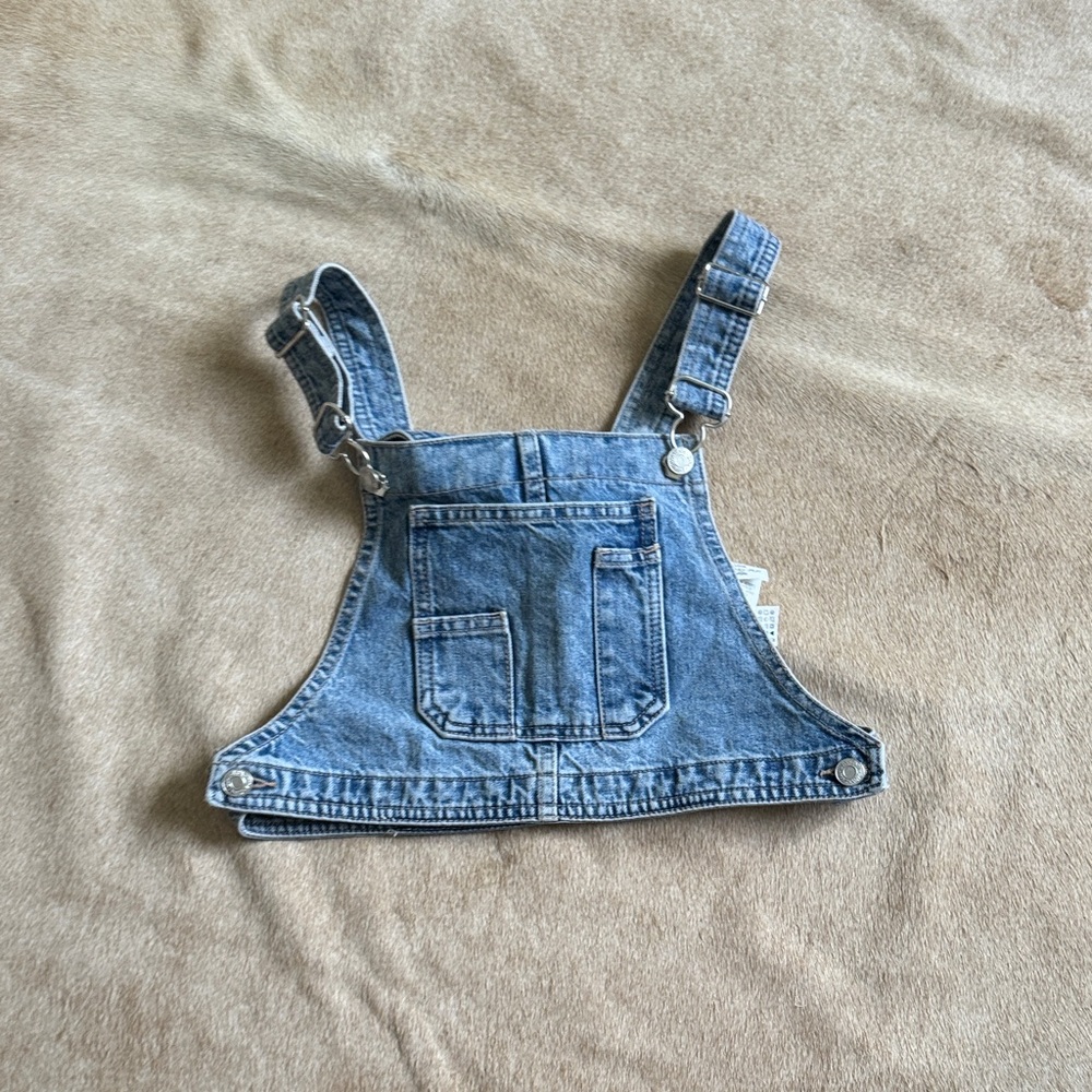Zara Blue Denim Overall top